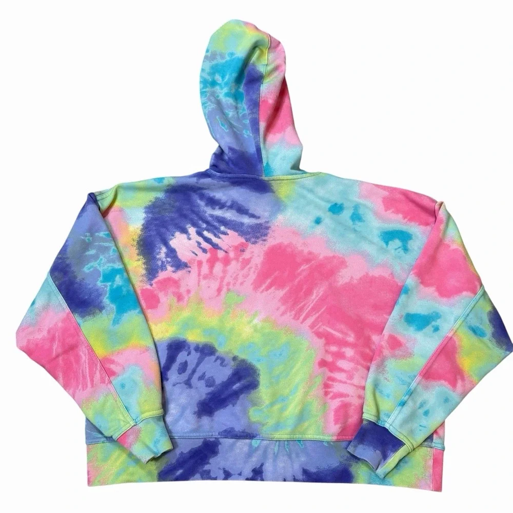 Nike Tie Dye Hoodie Womens Medium Colorful Pastel Pullover Sweatshirt DR8155-658